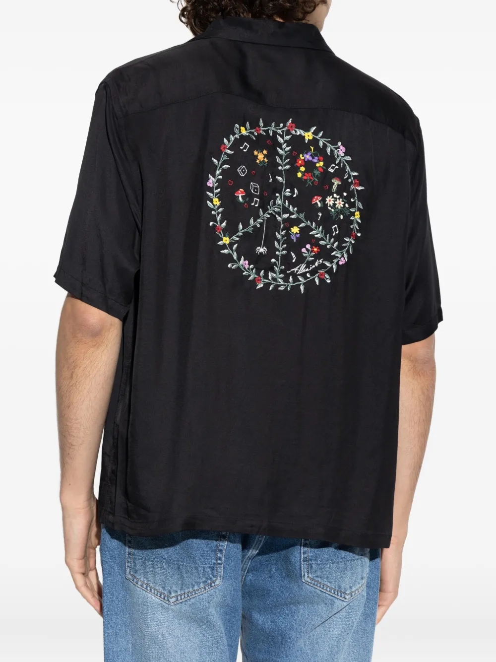 AllSaints Overhemd met borduurwerk Zwart