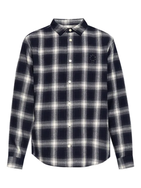 AllSaints camisa con cuadros bordados