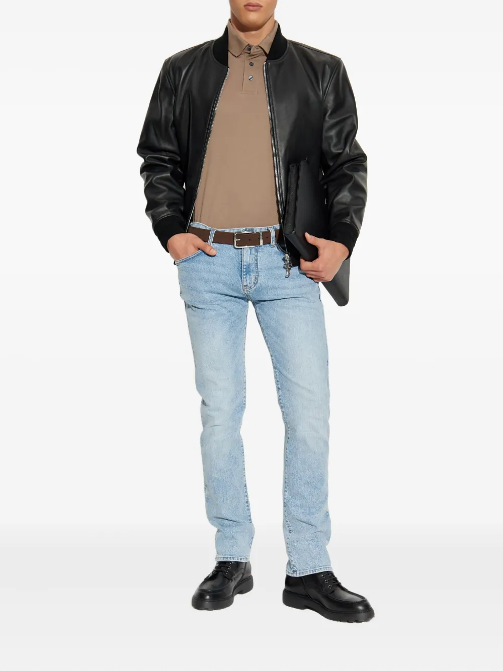 Emporio Armani logo-motif jeans - Blauw
