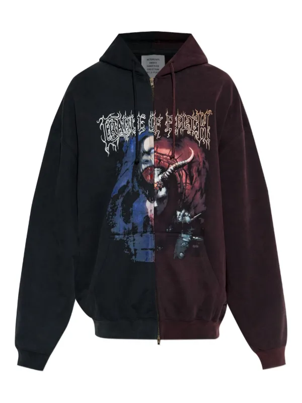 VETEMENTS グラフィック ジップパーカー | ブラック | FARFETCH JP