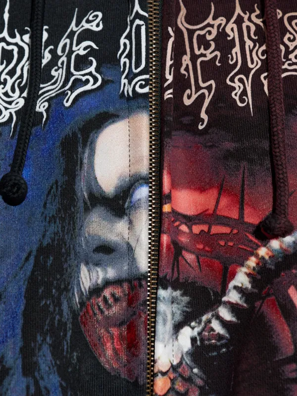 VETEMENTS グラフィック ジップパーカー | ブラック | FARFETCH JP