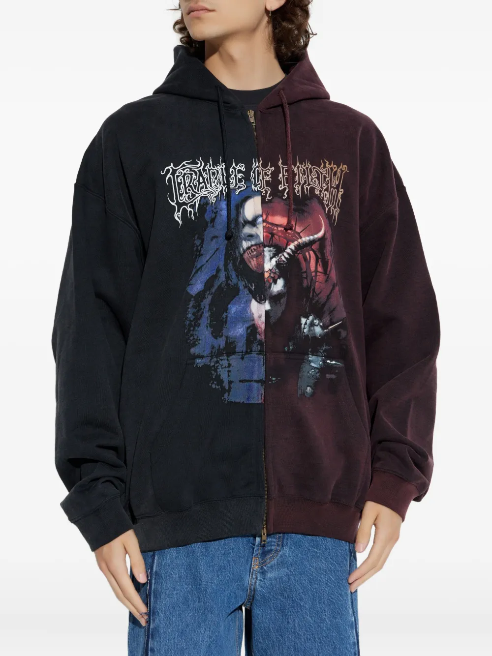 VETEMENTS グラフィック ジップパーカー | ブラック | FARFETCH JP