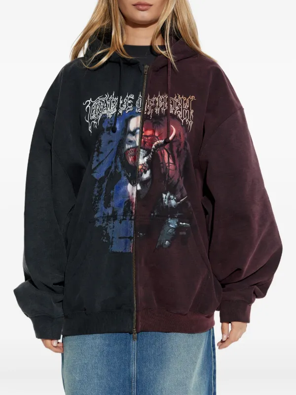 トップス VETEMENTS Oversized Printed Hoodie Vetements printed hoodie - Black | Garmentory