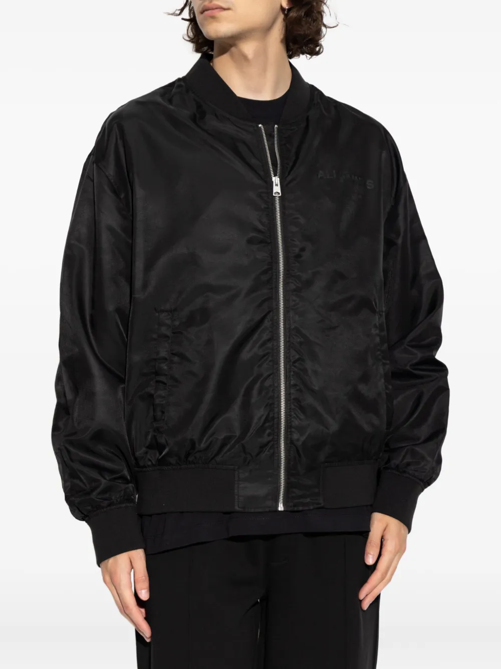 AllSaints Bomberjack met logodetail Zwart