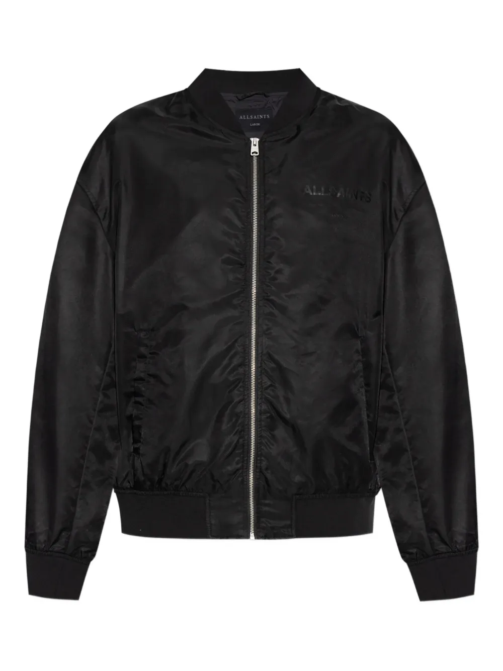 AllSaints logo-detail bomber jacket | Black | Image 1
