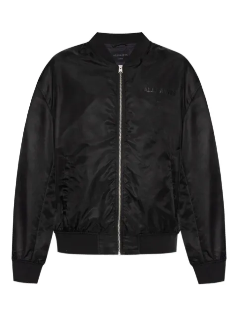 AllSaints chamarra bomber con detalles del logo