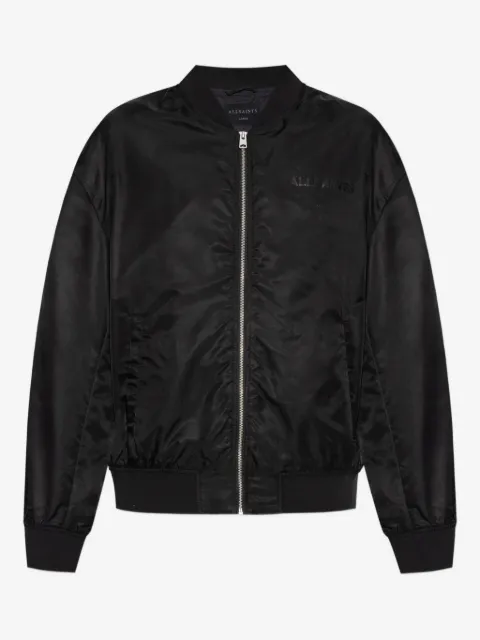 AllSaints chamarra bomber con detalles del logo