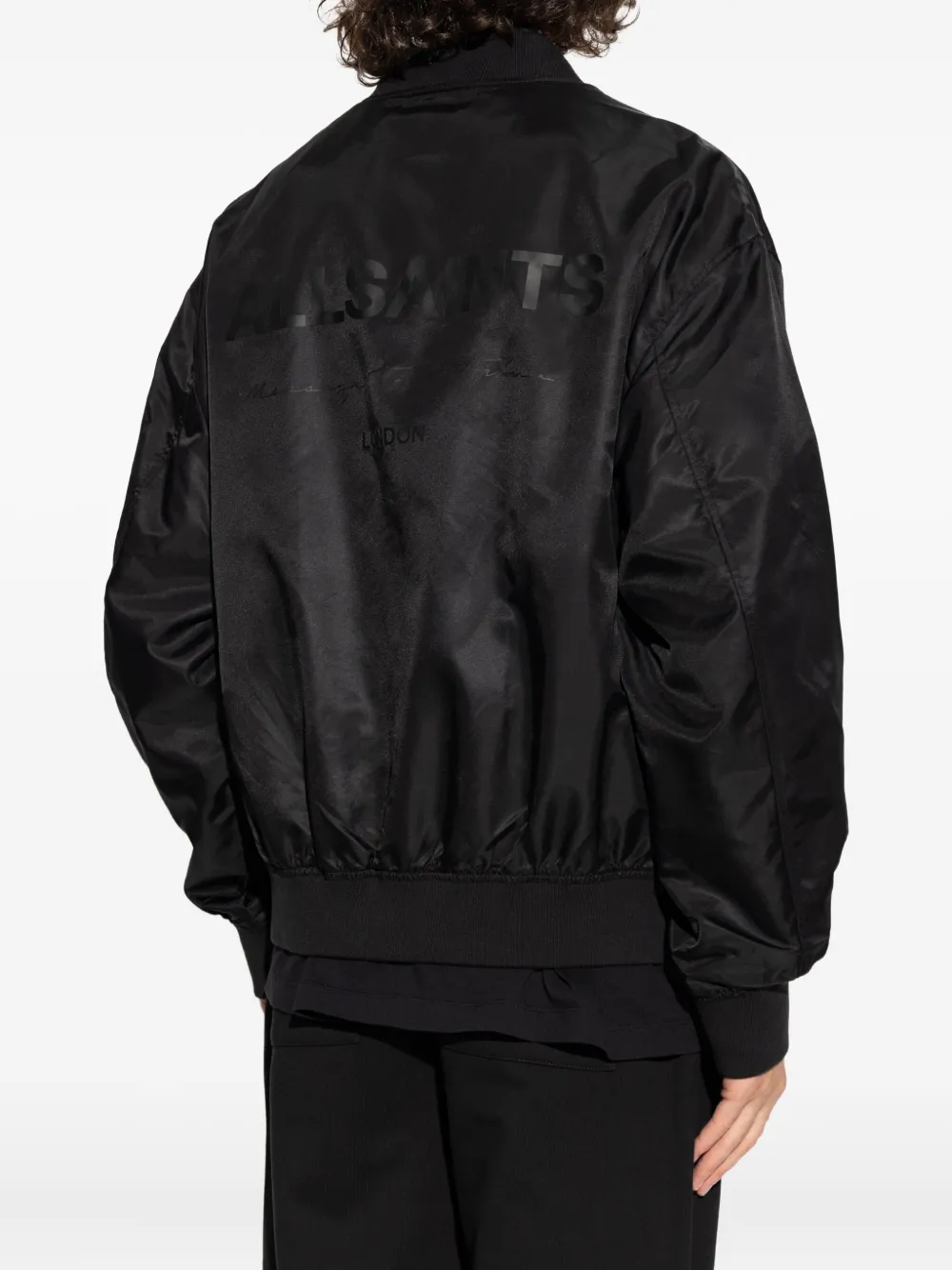 AllSaints Bomberjack met logodetail Zwart