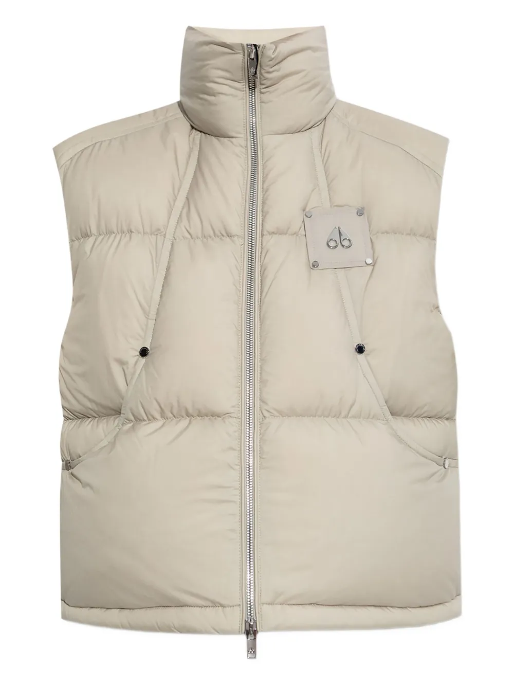 Moose Knuckles Long-sleeved Down Jacket In Neutral