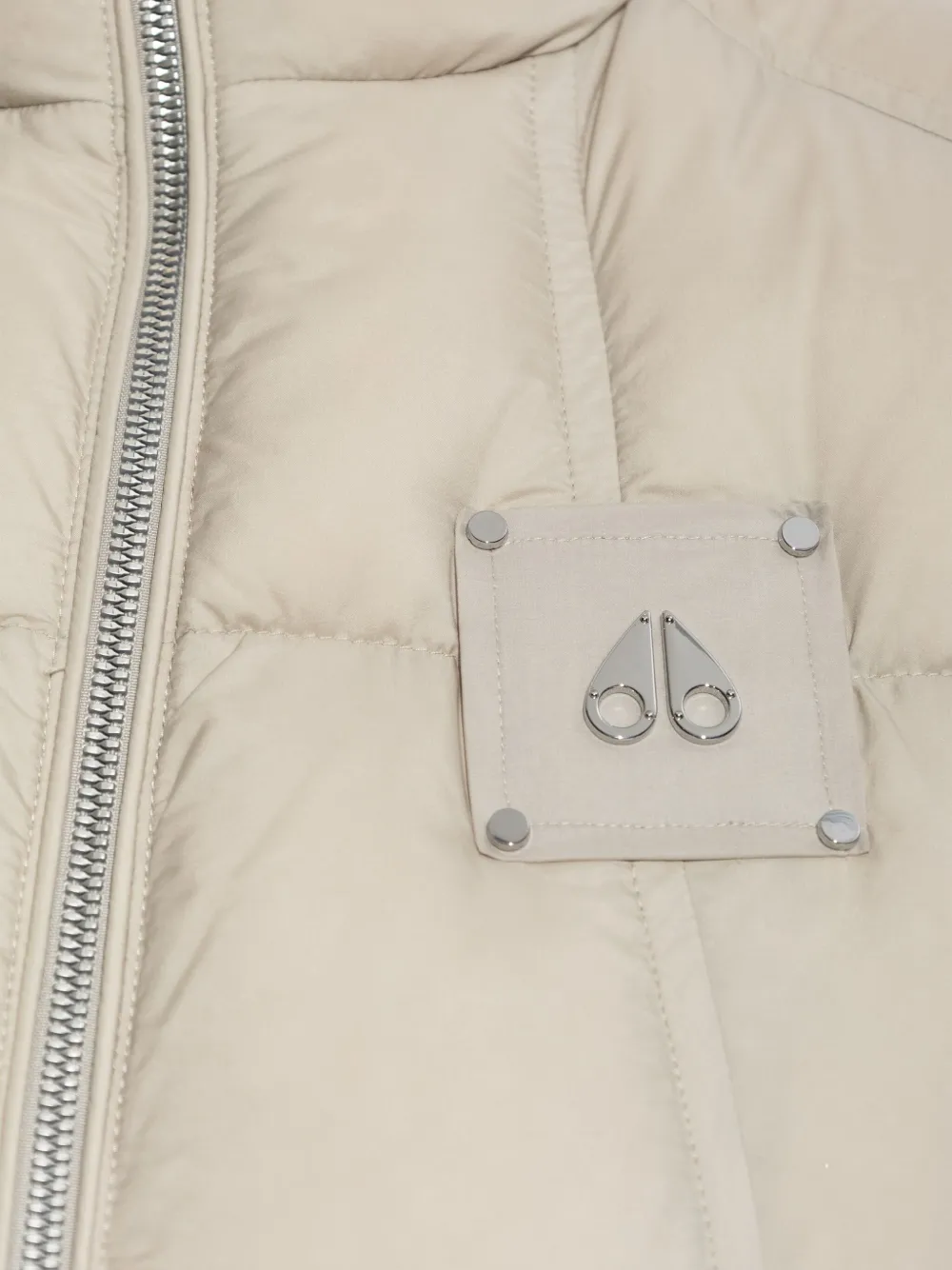 Moose Knuckles Long-sleeved Down Jacket In Neutral