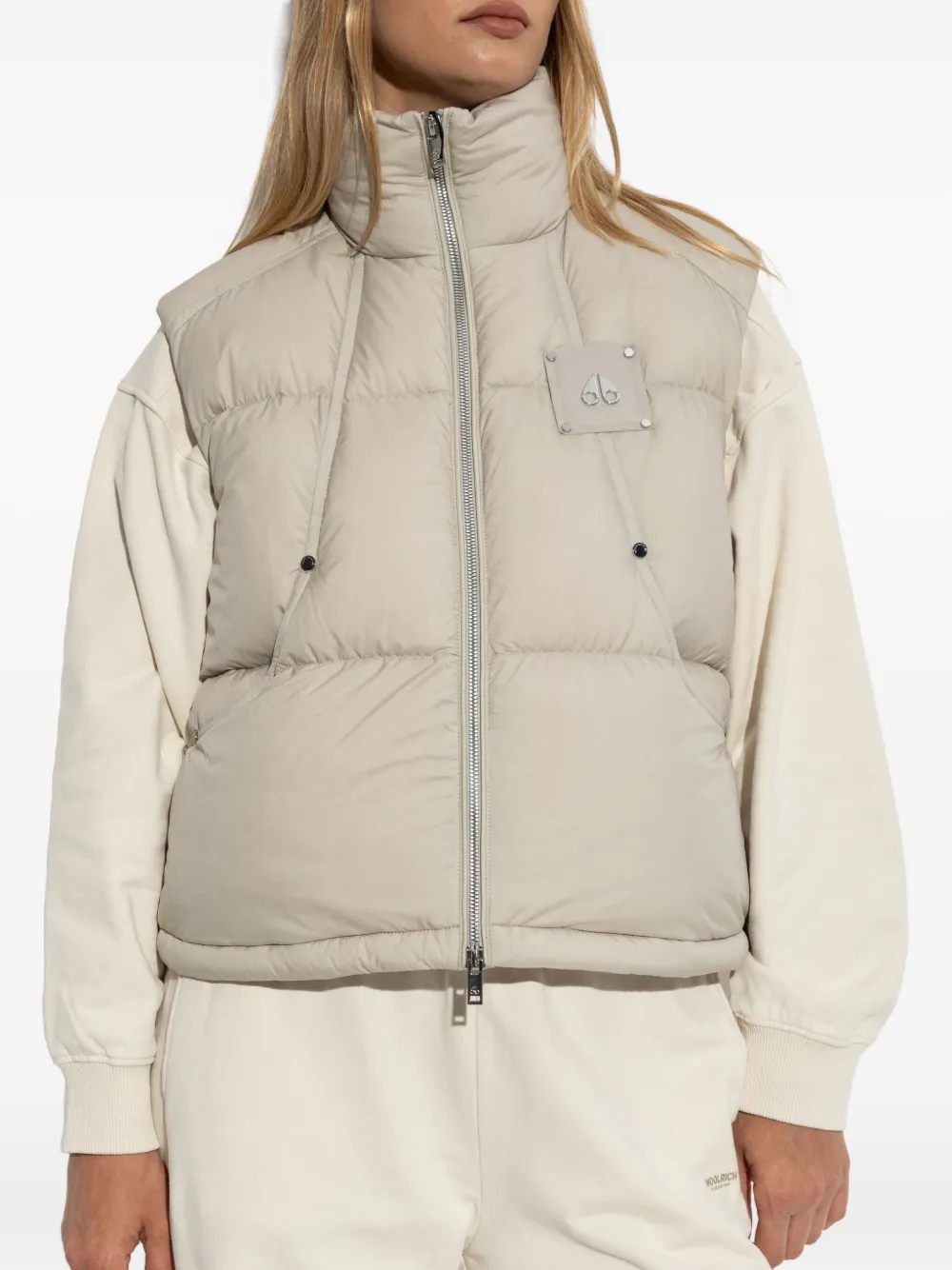 Moose Knuckles Long-sleeved Down Jacket In Neutral
