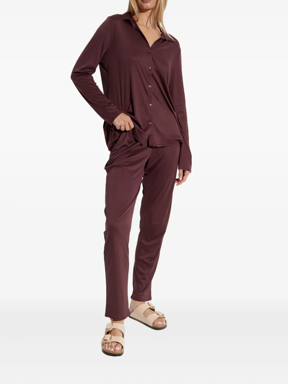 Hanro Button-down blouse - Rood