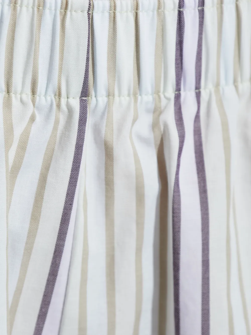 Hanro Striped Elastic-waist Pajamas Pants In White