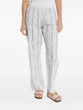 Hanro striped elastic-waist pajamas pants - White