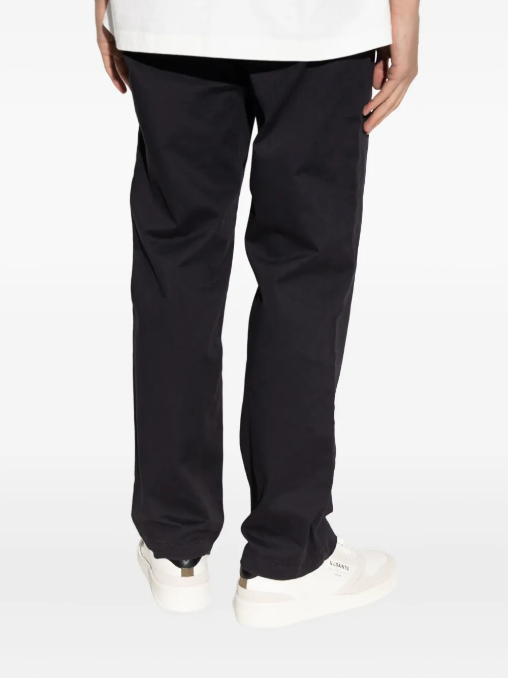 AllSaints Broek met geborduurd logo Zwart