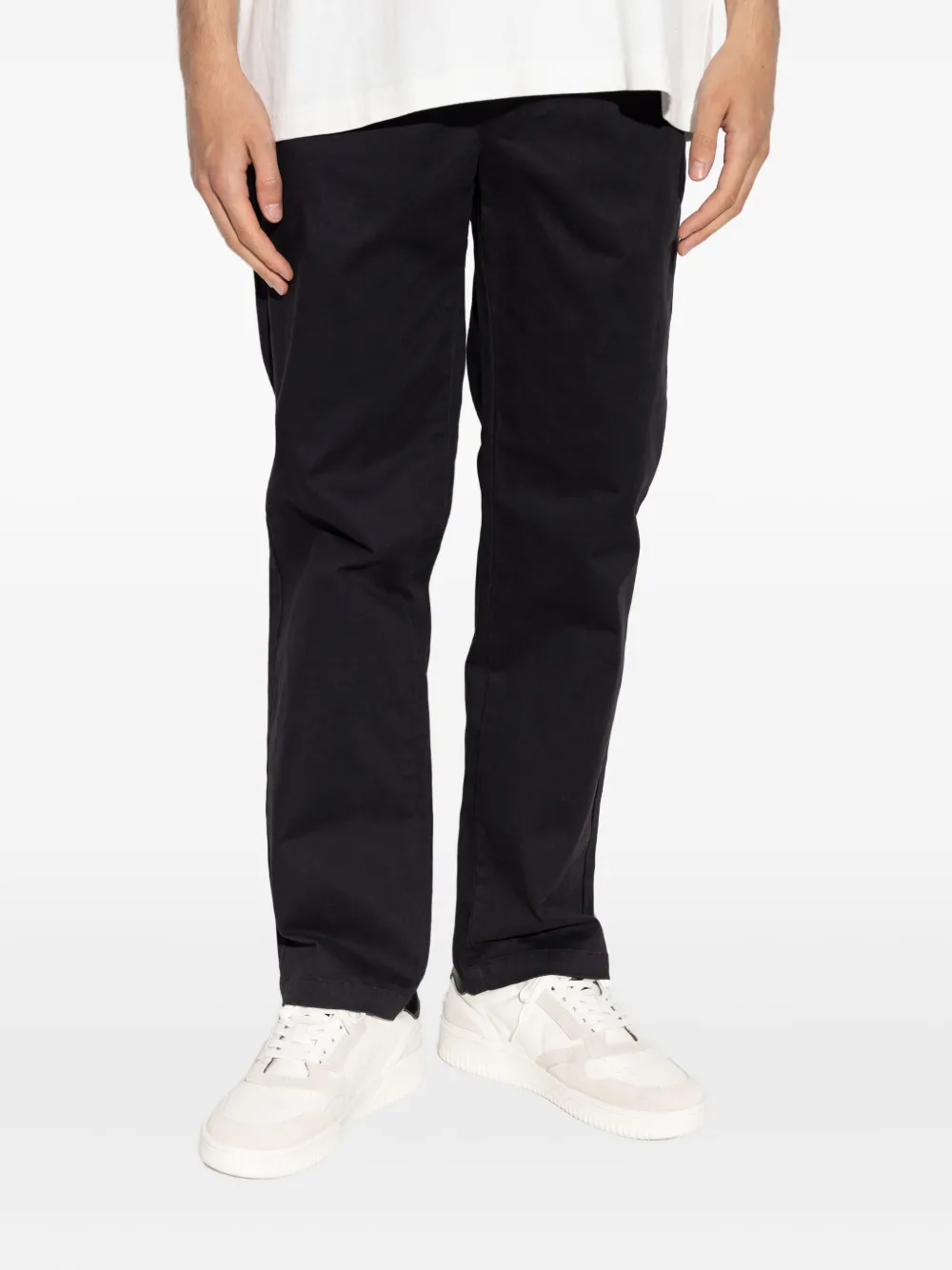 AllSaints Broek met geborduurd logo Zwart