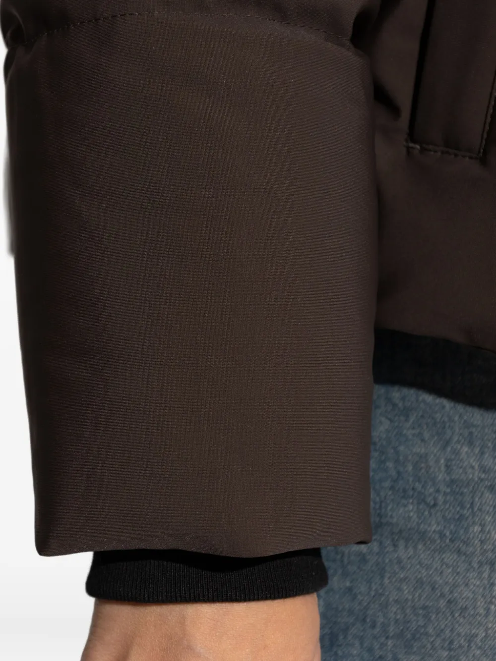 Moose Knuckles Donsjack met capuchon Bruin