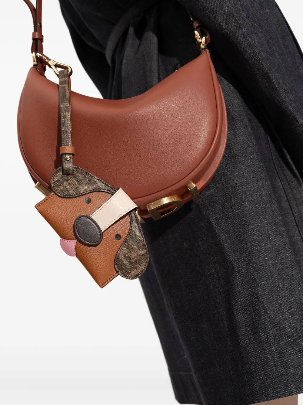 Fendi Best Friends Forever Card Holder In Brown