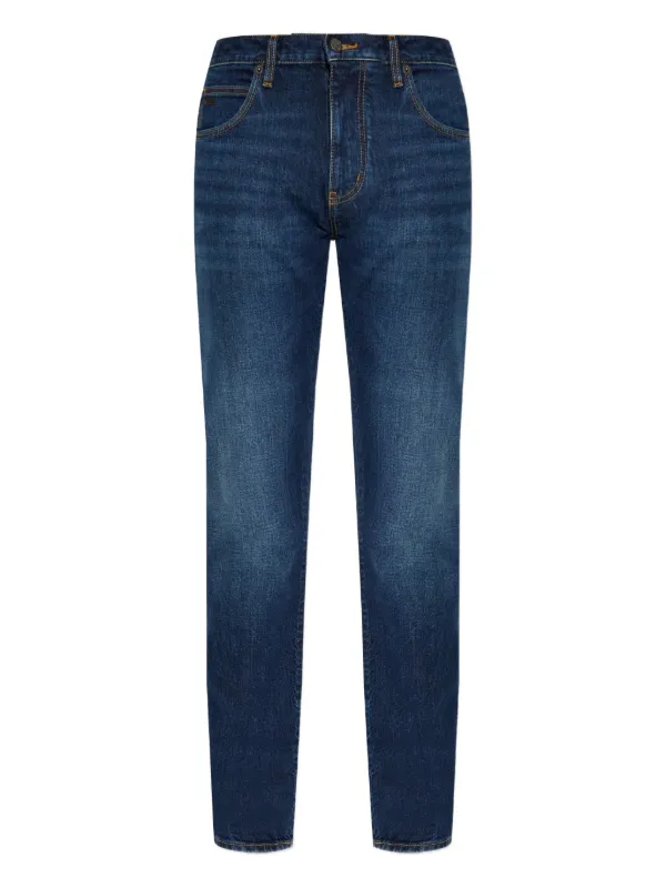 EMPORIO ARMANI ダークブルー ストレートジーンズ メンズ EMPORIO