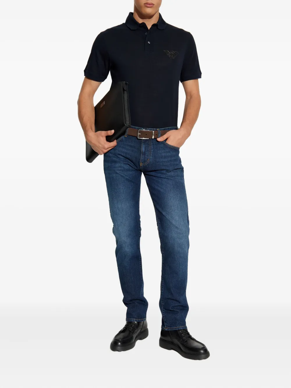 Emporio Armani Jeans met logopatroon - Blauw