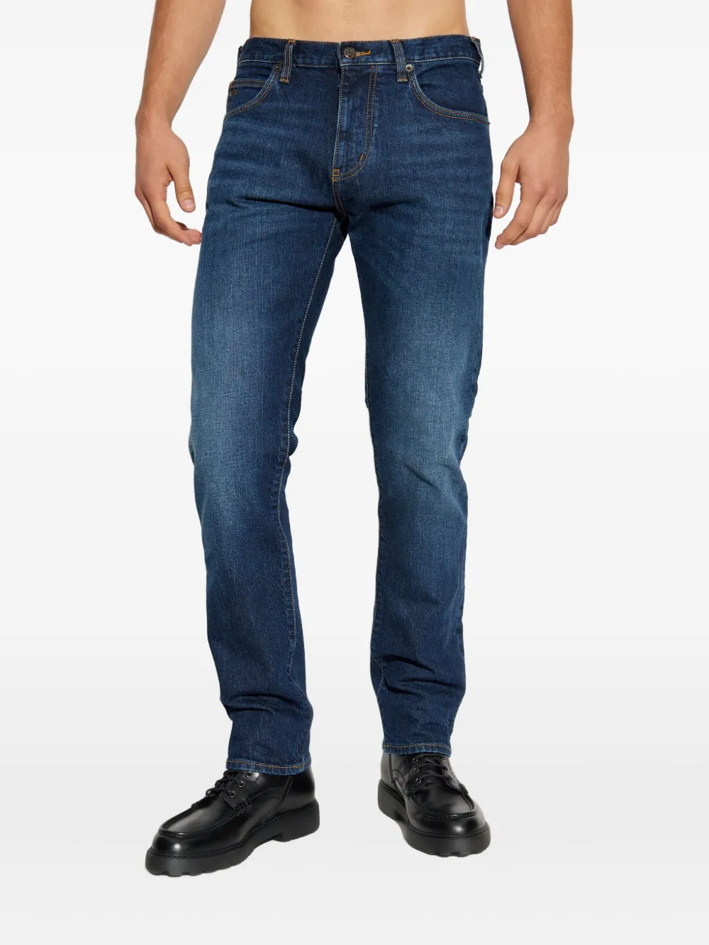 Emporio Armani Jeans met logopatroon Blauw