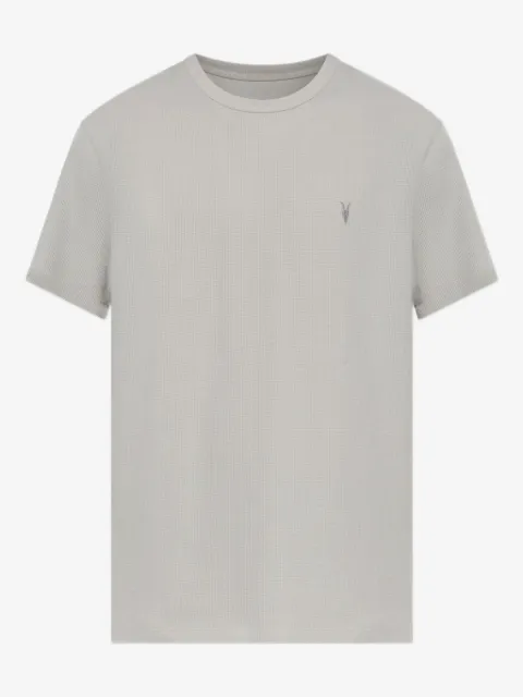 AllSaints embroidered-logo waffle-texture T-shirt