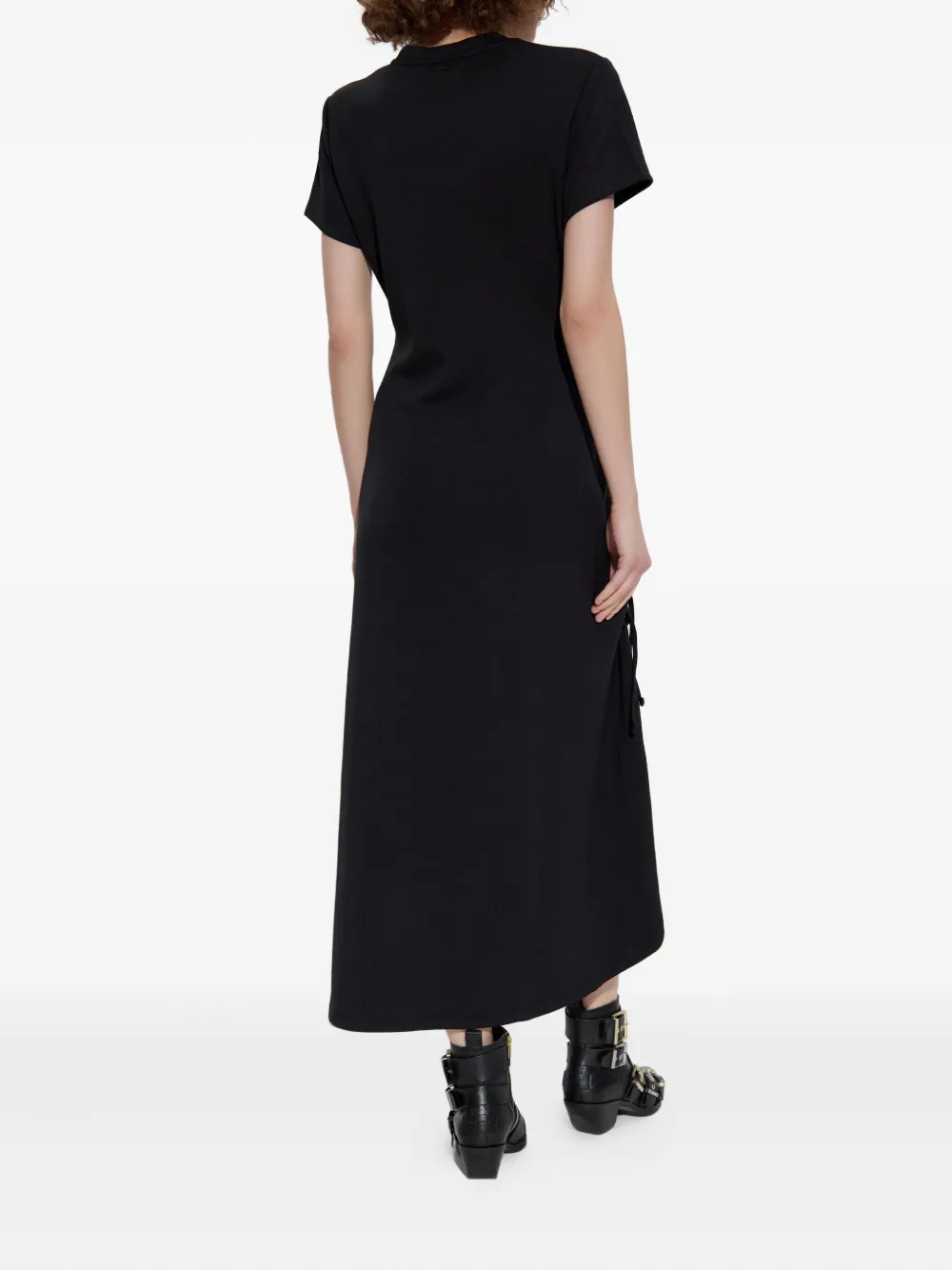 AllSaints Midi-jurk met ronde hals Zwart