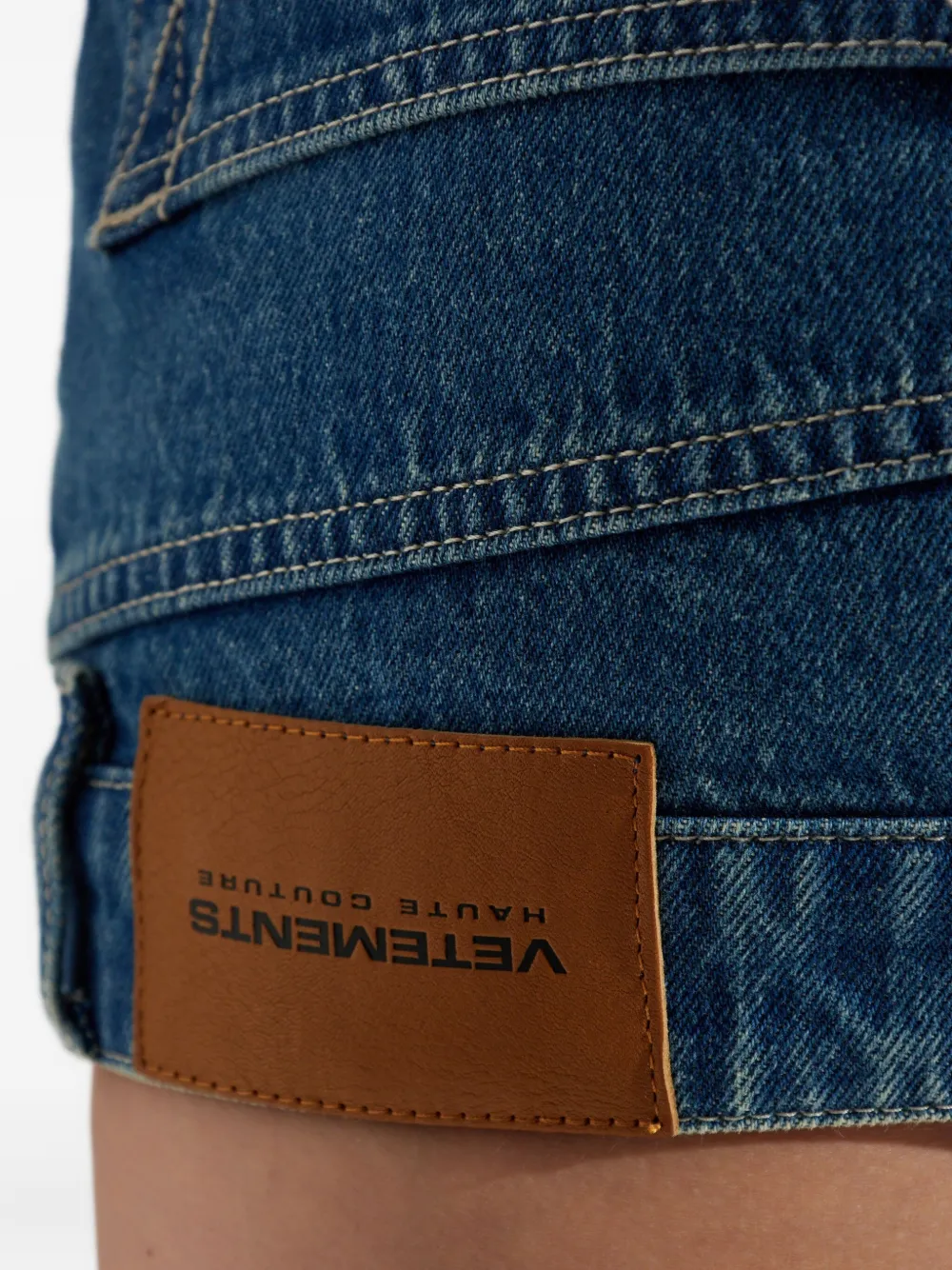 VETEMENTS Denim mini-rok Blauw