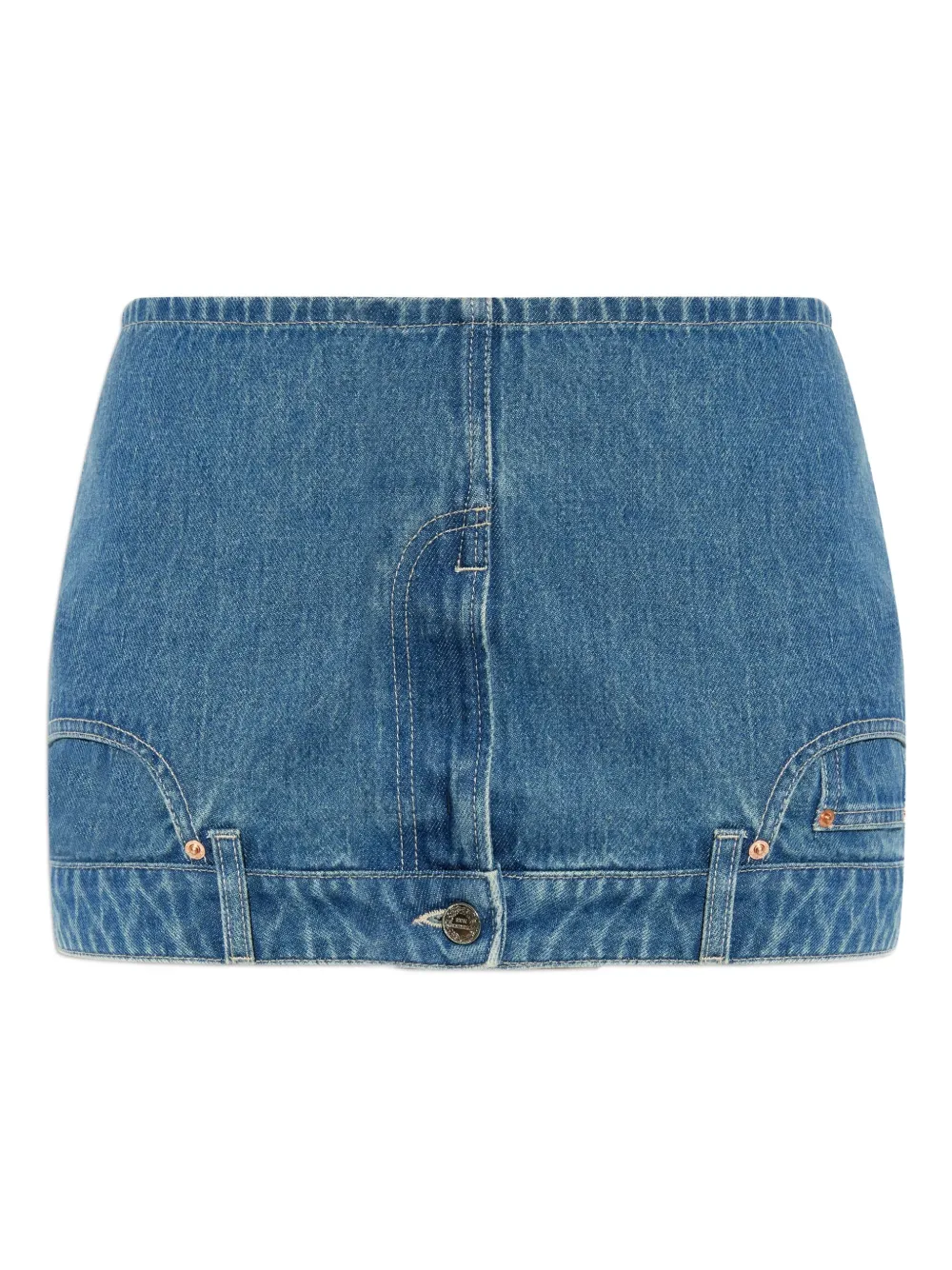VETEMENTS upside-down denim mini skirt | Blue | Image 1