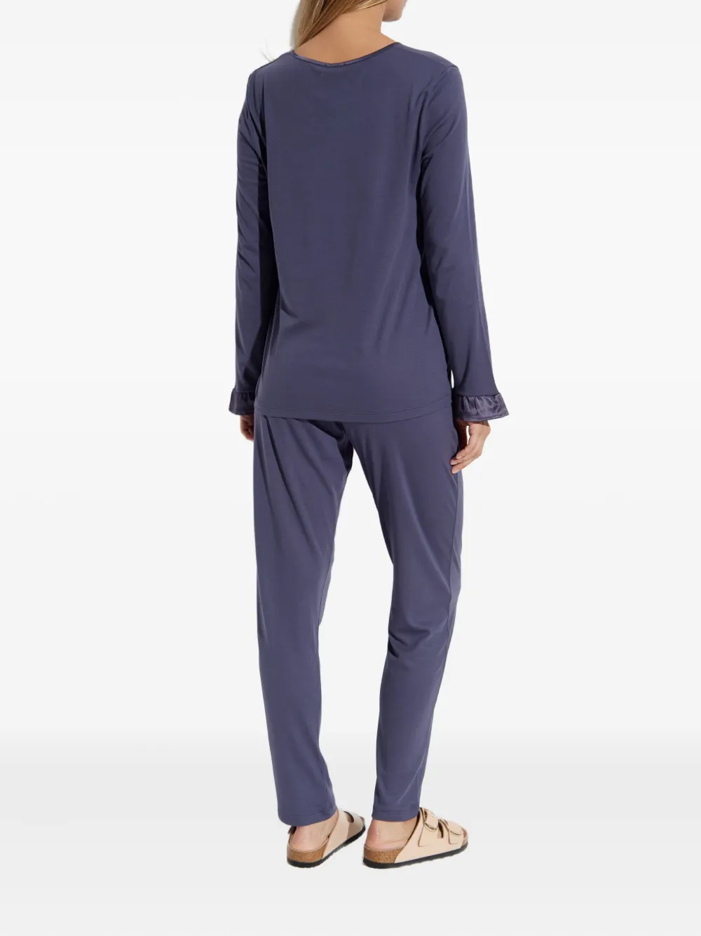 Hanro Keyhole-detail Pyjama (set Of Two) In Blue