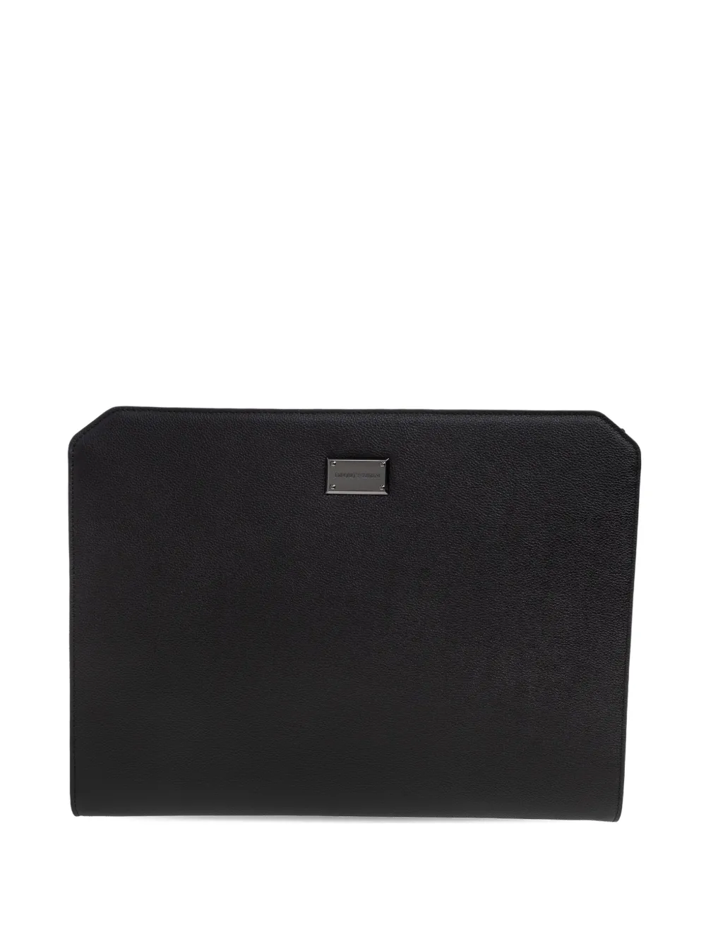 Emporio Armani logo-plaque leather clutch bag | Black | Image 1