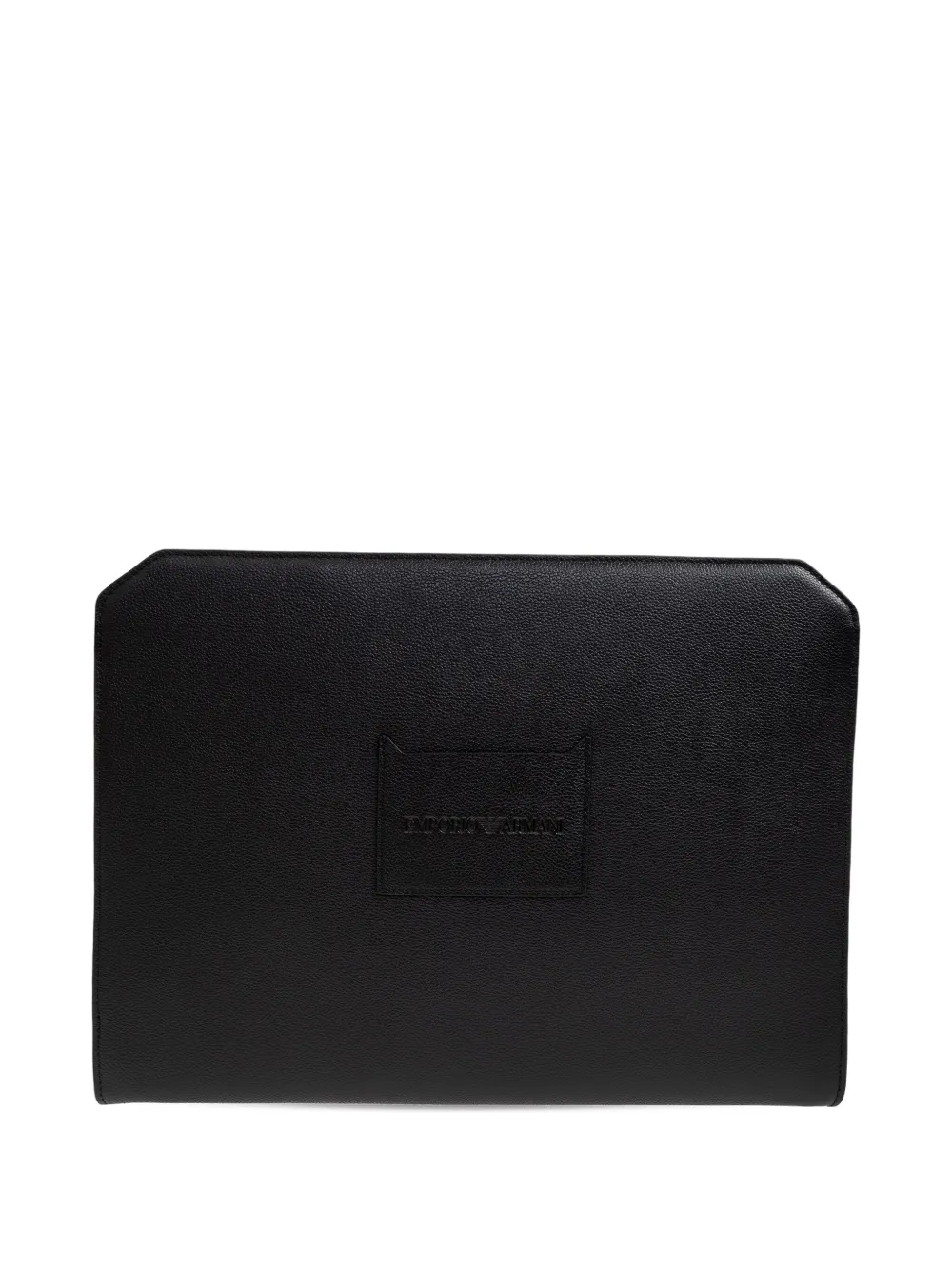 Emporio Armani Clutch met logoplakkaat Zwart