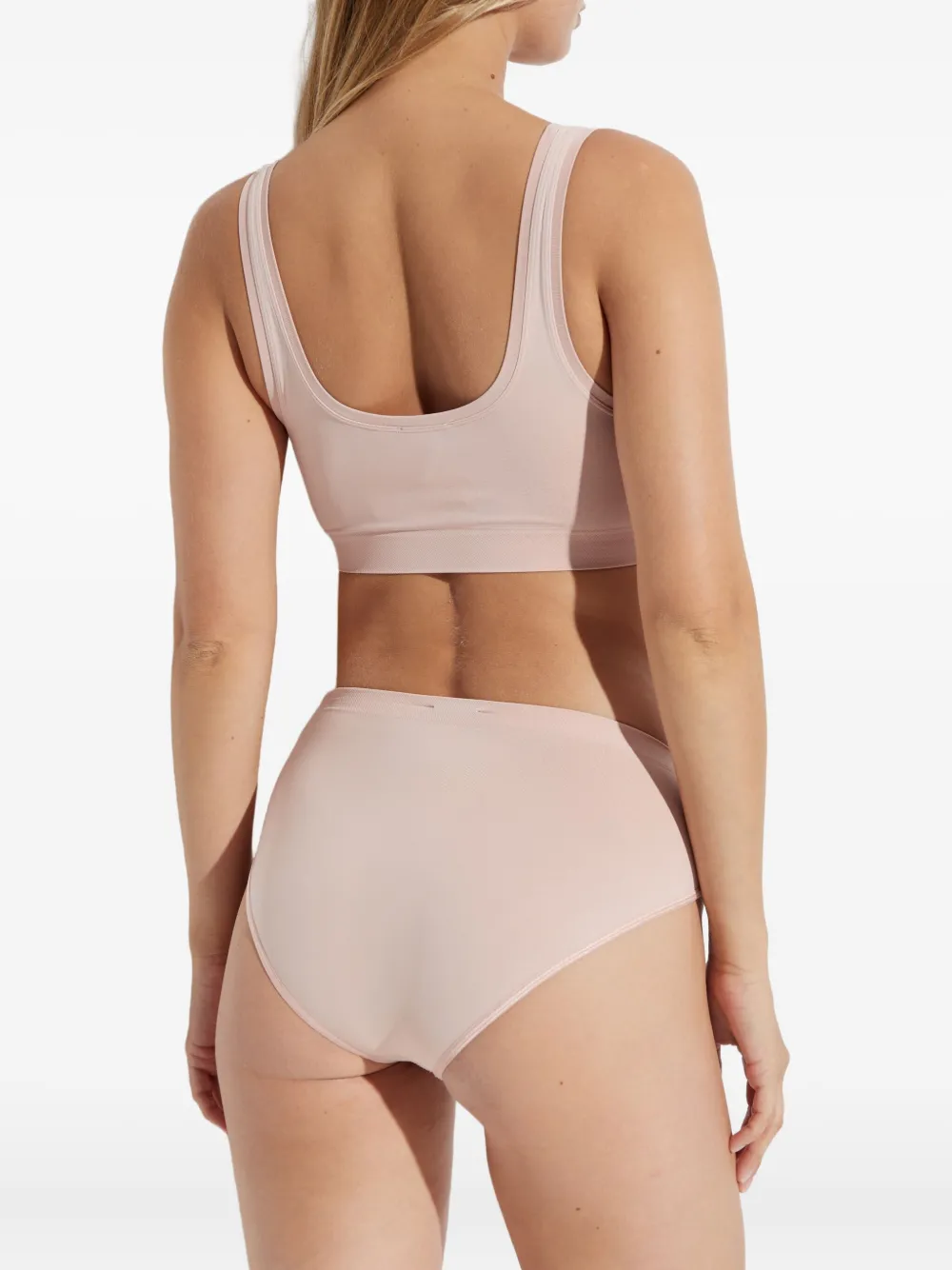 Hanro Scoop-neck Crop Top In Pink
