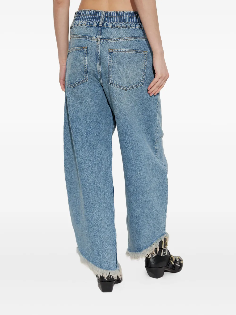 AllSaints TAYLOR jeans met franje afwerking Blauw