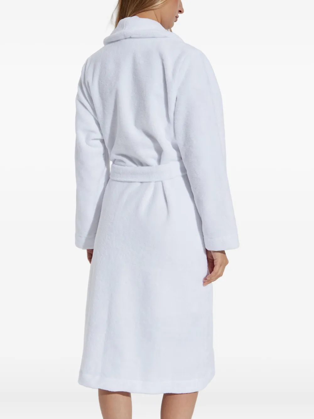 Hanro Badjas met sjaalkraag Wit