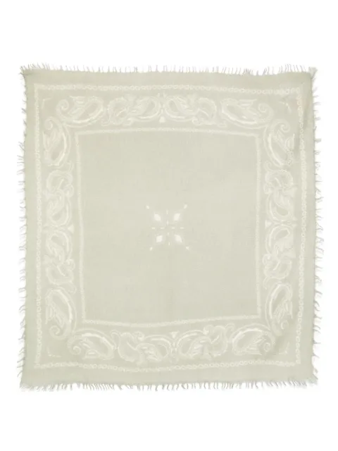Warm-Me écharpe frangée à motif cachemire