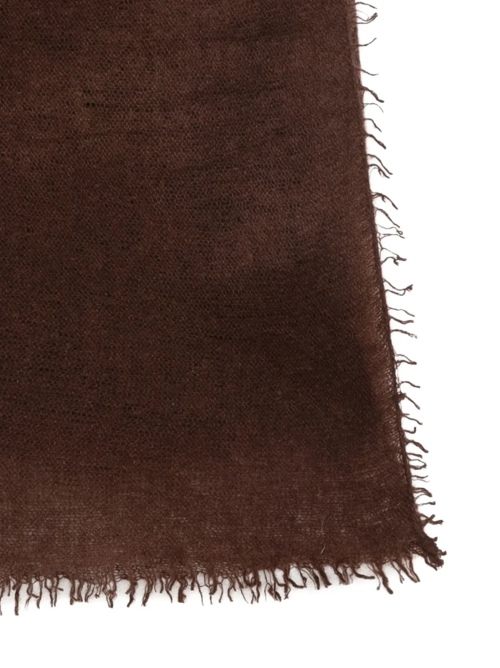 Warm-me Kaschmirschal Mit Ausgefransten Kanten In Brown