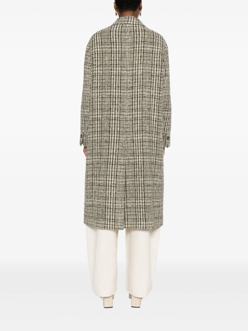 Massimo Alba Checked Lapel Coat In Multi