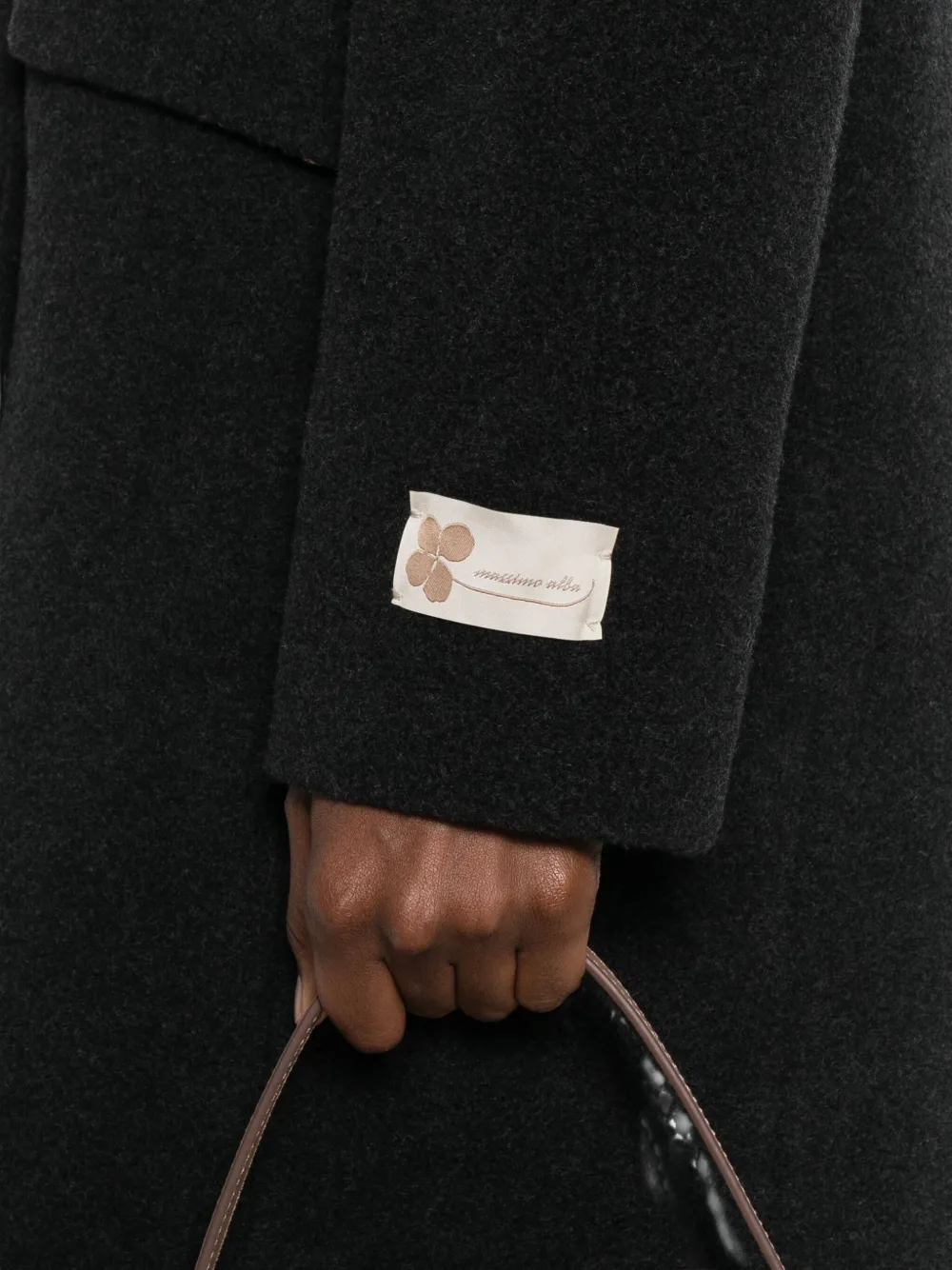 Massimo Alba Double-breasted Wool Coat In Black