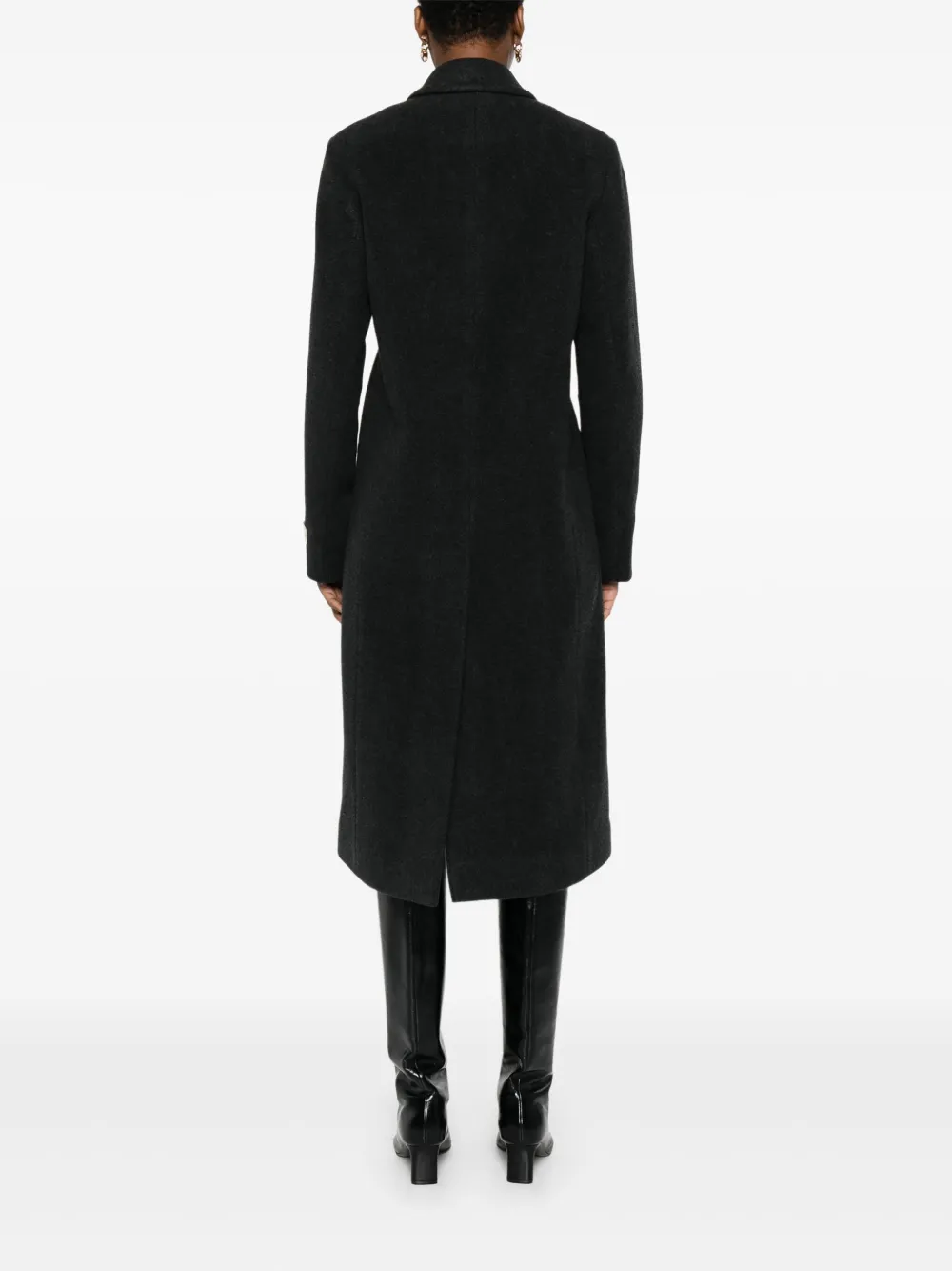 Massimo Alba Double-breasted Wool Coat In Black