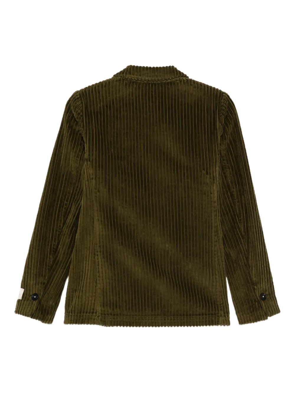 Massimo Alba Corduroy Notched-lapel Blazer In Green