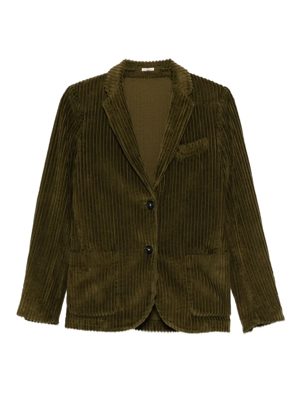 Massimo Alba Corduroy Notched-lapel Blazer In Green