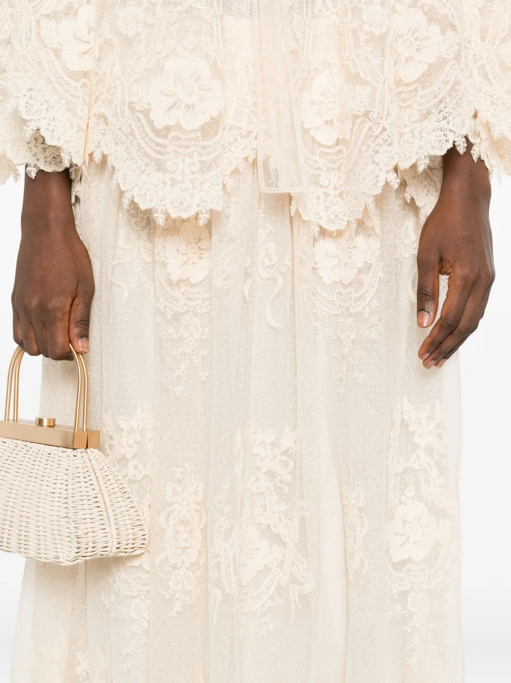 Zimmermann Lace Maxi Skirt In Neutral