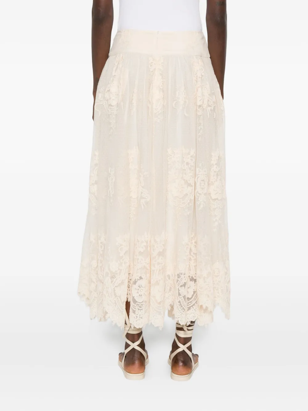 Zimmermann Lace Maxi Skirt In Neutral