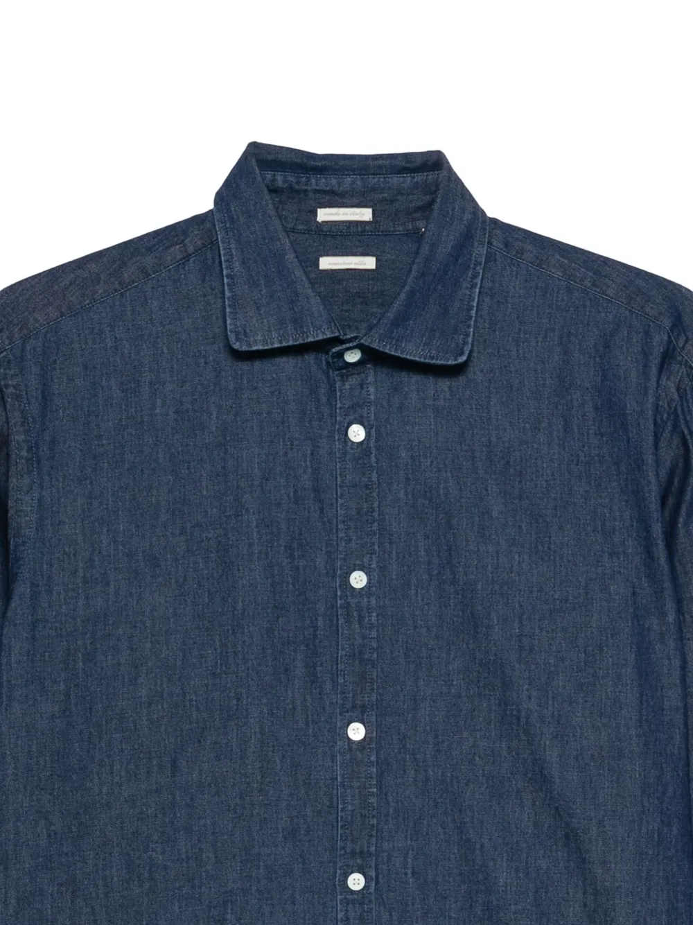 Massimo Alba Canary button-down denim overhemd Blauw