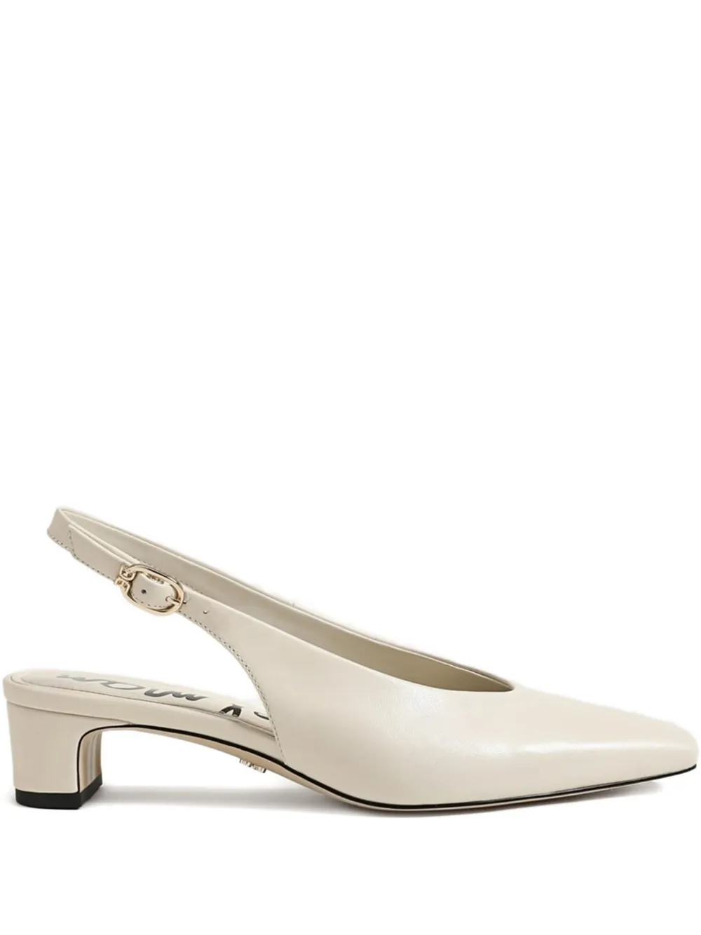 Sam Edelman Slingback Block-heel Pumps In Neutral