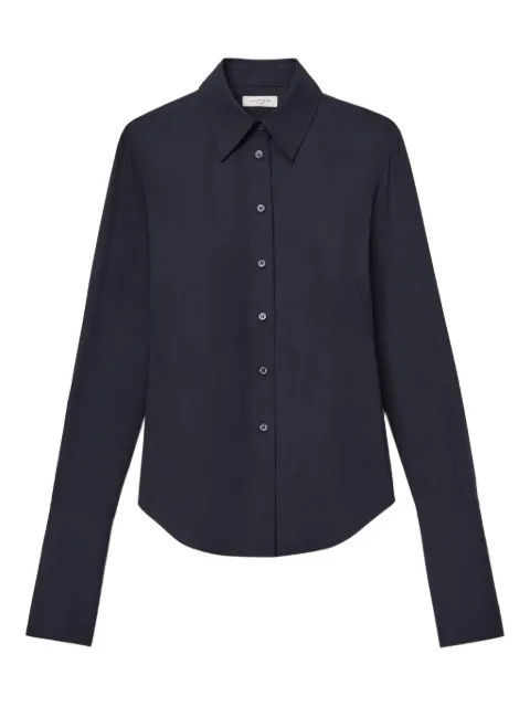 Lafayette 148 curved-hem collared shirt