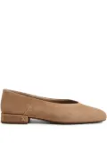 Sam Edelman Kasey square-toe suede ballet flats - Brown