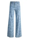 alice + olivia paisley-print jeans - Blue
