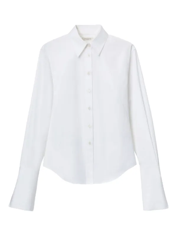 Lafayette 148 Curved Wide-cuff Shirt in White